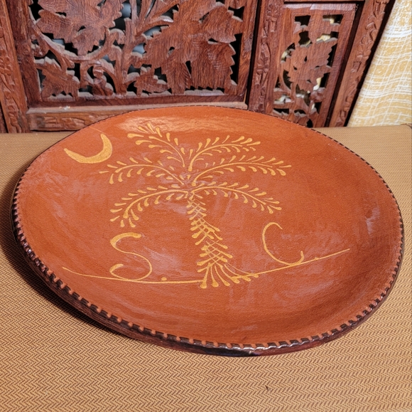 Ginger Cazan Redware 10.5 Inch South Carolina Plate - Picture 1 of 13